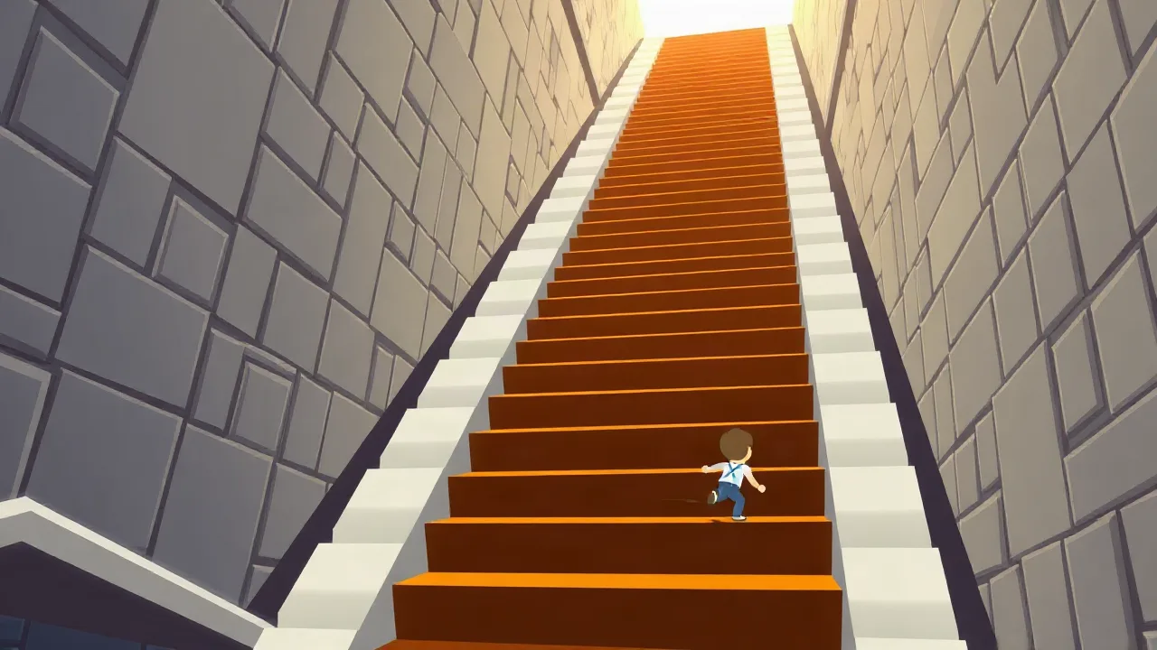 Can You Master the Endless Climb in Stairway Sprint? image