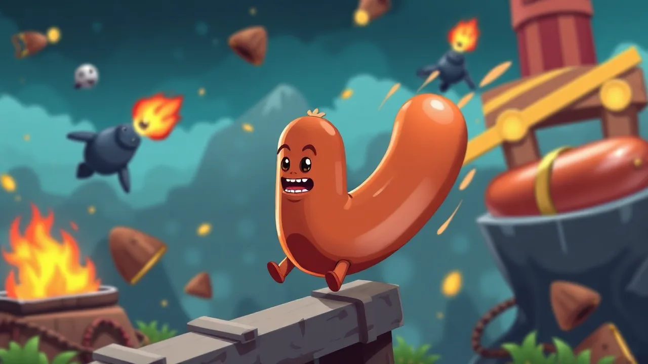Master the Survival Race in Sausage Survival Master image