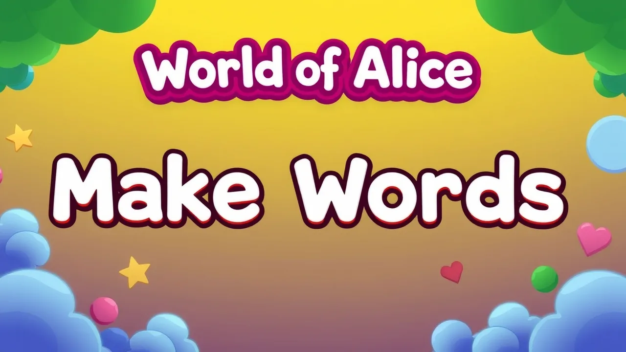 World of Alice Make Words Educational Puzzle Game for Kids image