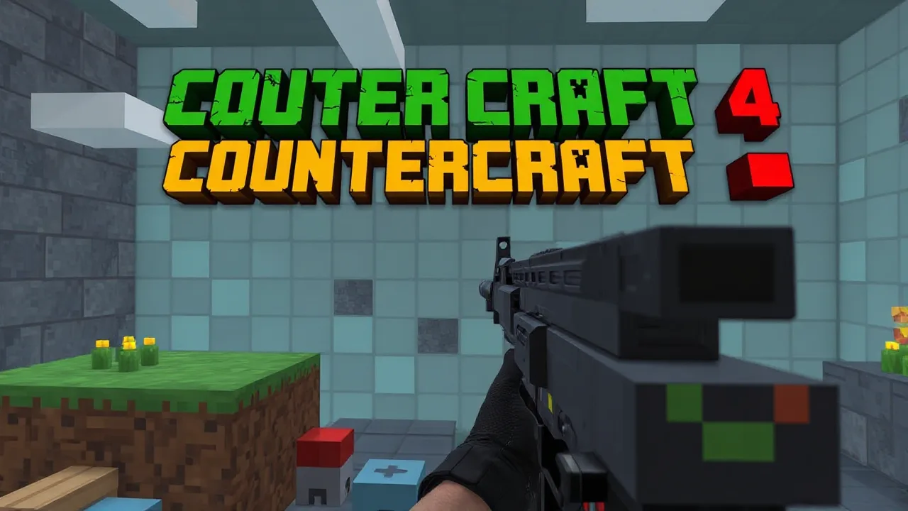 Zombie Survival Meets Minecraft in Counter Craft 4 FPS image