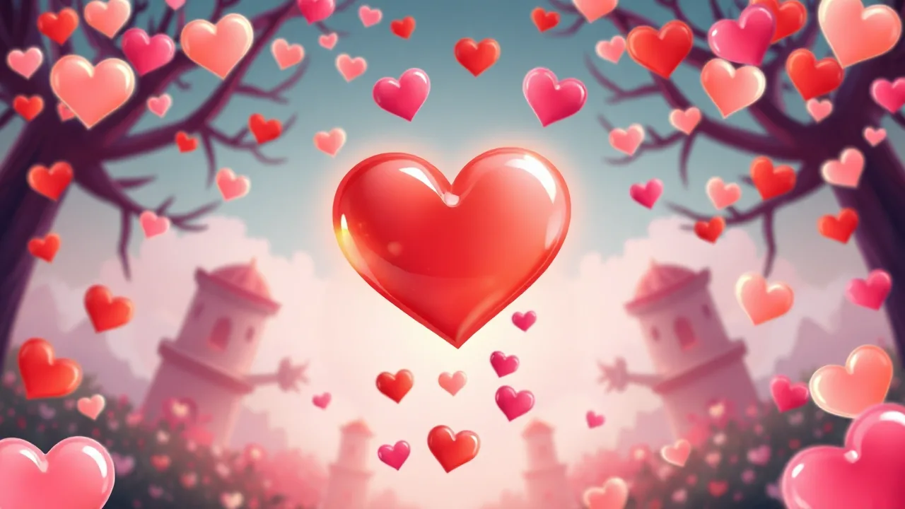 Puzzle Fun with Falling Hearts Game image