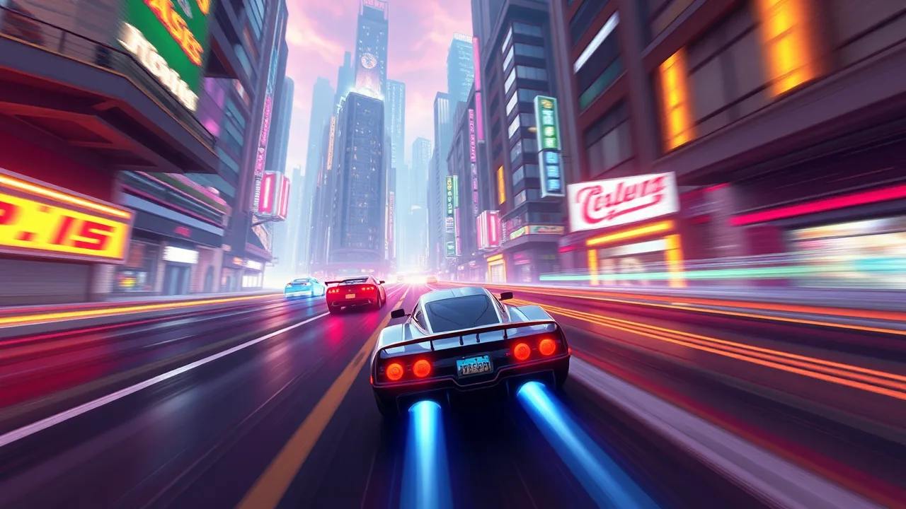 Water City Racers: High-Speed Racing Through the Urban Slopes image