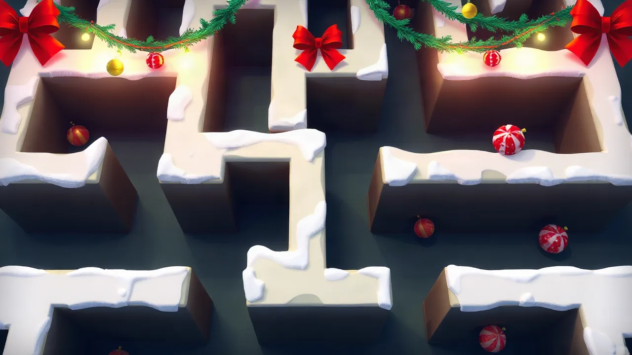 Christmas Maze Mania: A Festive Puzzle Challenge image