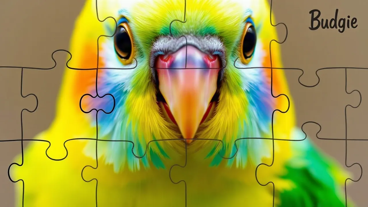 Cute Budgie Puzzle: A Fun Jigsaw Challenge for Kids image