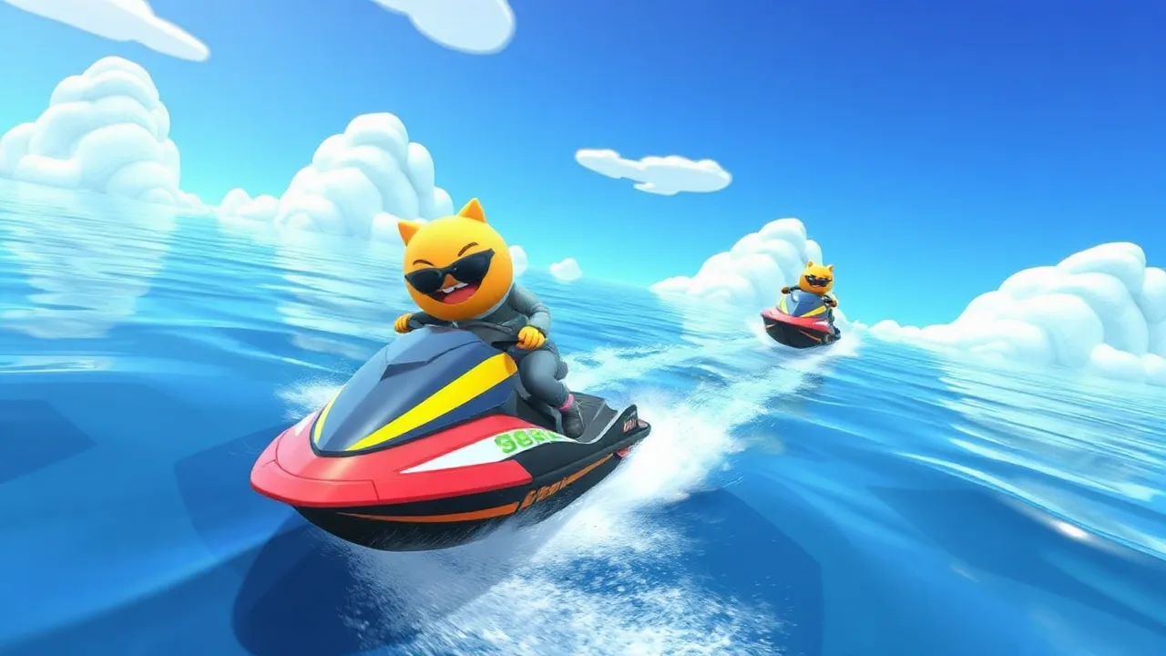 Ride the Waves in Huggy Jet Ski Racer 3D image