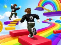 Obby Rainbow Parkour Two Player background