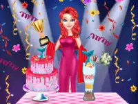 Mermaid Cake Cooking Design background