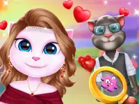 Kitty Couple Lovely Valentine background
