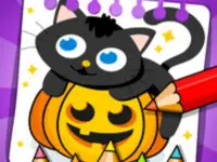 Halloween Coloring Art Games background