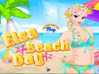 Elsa beach day background