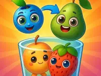Drop Merge Fruit Characters background