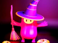 Fall Guys Halloween Puzzle background