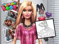 Coloring Book for Barbie background