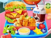 School Lunch Maker Game background