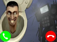Skibidi Toilet Video Call background
