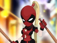 Deadpool Girl Dressup background