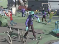 City Apocalypse 3D Of Zombie Crowd background