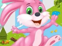 Christmas Santa Bunny Run background