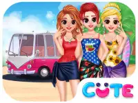 Besties Summer Vacation background