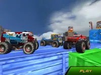 Monster Truck Stunts Sky Driving background