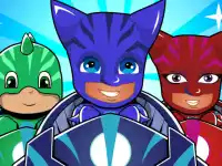 Pj masks kids Car Racing 3d background