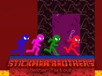 Stickman Brothers Nether Parkour background