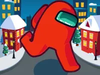 Among Us Christmas Run background