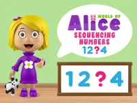 World of Alice Sequencing Numbers background