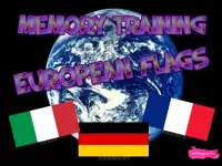 MEMORY TRAINING. EUROPEAN FLAGS background