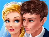 Wedding Salon marry me dress up background