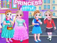 Little Girls School vs PrincessStyle background