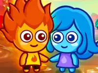 Lava Boy And Blue Girl background