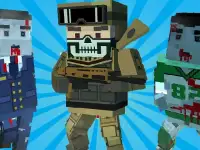 Blocky Shooting Arena 3D Pixel background