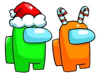 Among Us Christmas Coloring background