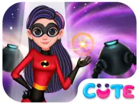 Superhero Violet Fashion Shoot background