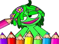 Sprunki Coloring Music Anime background