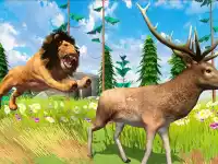 Realistic Lion Hunting Animal 2024 background