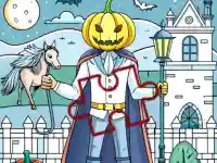 Haunted Puzzle Pieces background