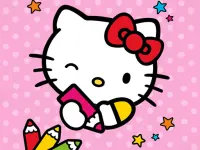Color By Number With Hello Kitty background