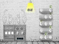 Black and white House Escape background