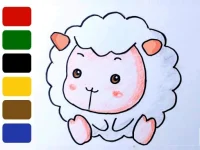 Baby sheep ColoringBook background