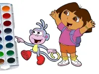 Dora The Explorer Coloring Book background