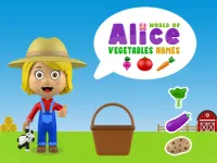 World of Alice   Vegetables Names background