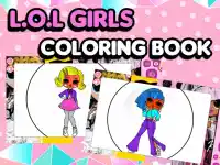 L.O.L OMG Girls Coloring Book background