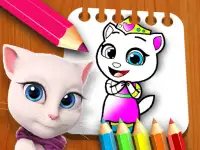 My Angela Talking Coloring Book background