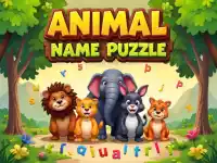 Animal Name Puzzle background