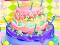Little Girl Birthday Cake background
