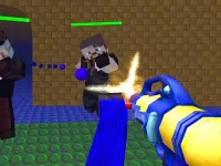 Modern blocky paintball Survival background