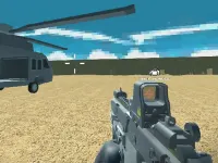Blocky Combat Swat Vehicle Desert background