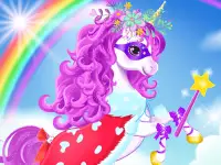 Baby unicorn dress up background